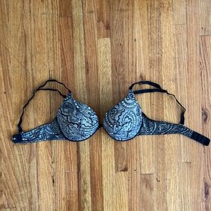 Black and Tan printed push up bra 36B